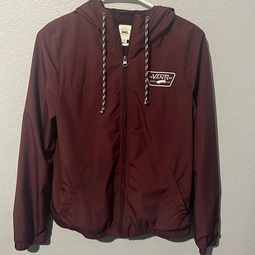 Vans windbreaker- lightweight- burgundy- stylish- comfortable- great condition